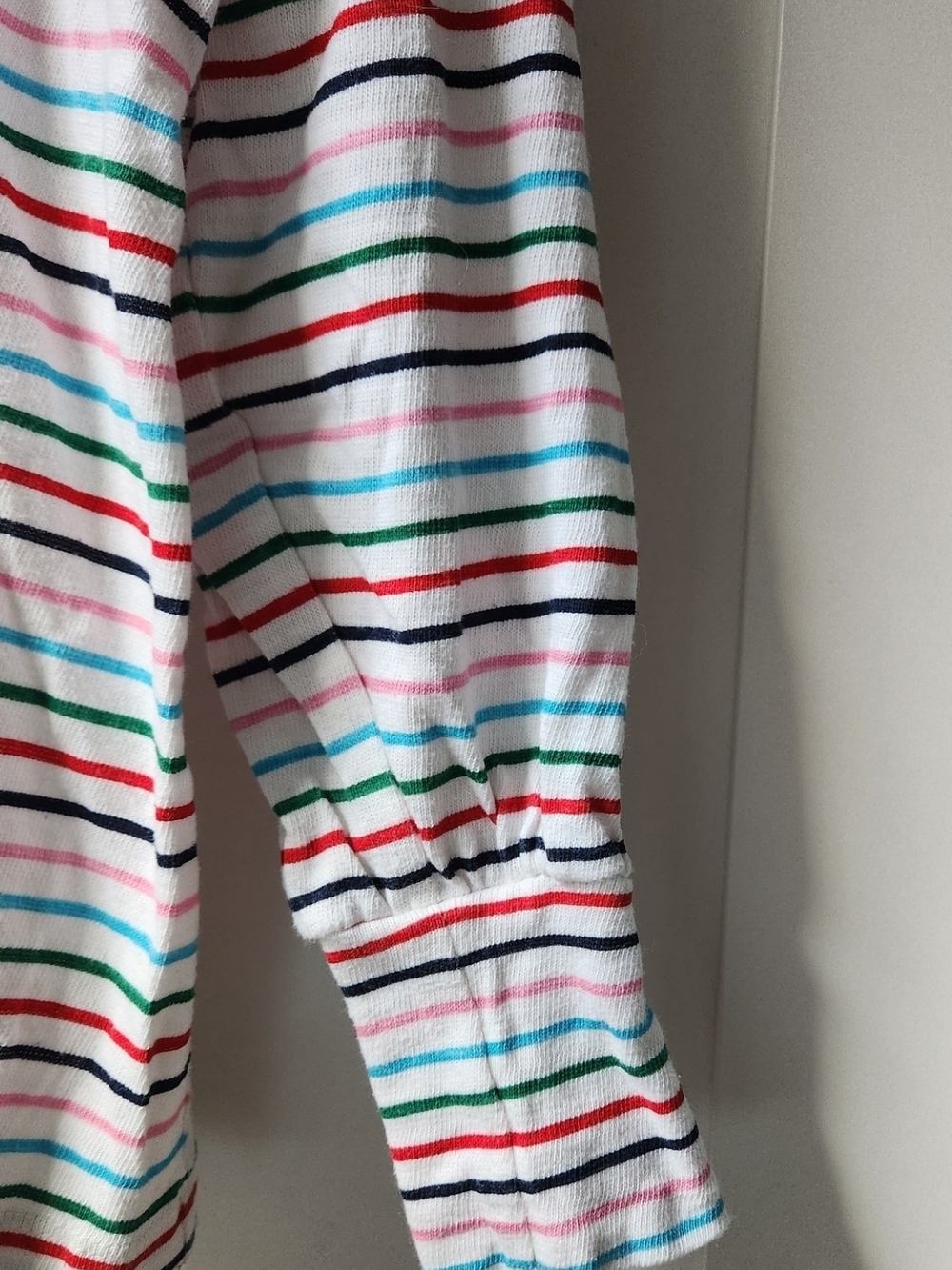 LOFT Long Sleeve Rainbow Striped Tee - - Picture 3 of 4